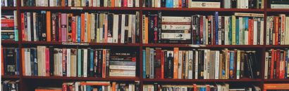 Books on shelves