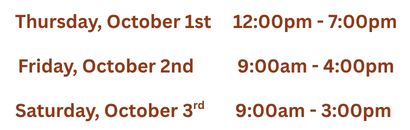 FRIENDS FALL BOOK SALE DATES/TIMES