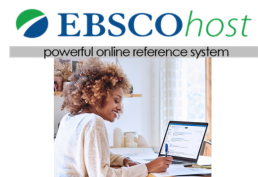 a woman researching online