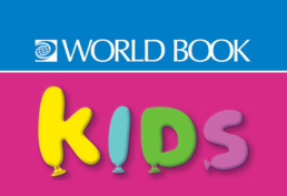 kids spelled  out in colorful balloons