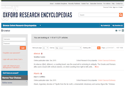 Oxford Research Encyclopedias