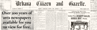 Urbana newspaper from 1876